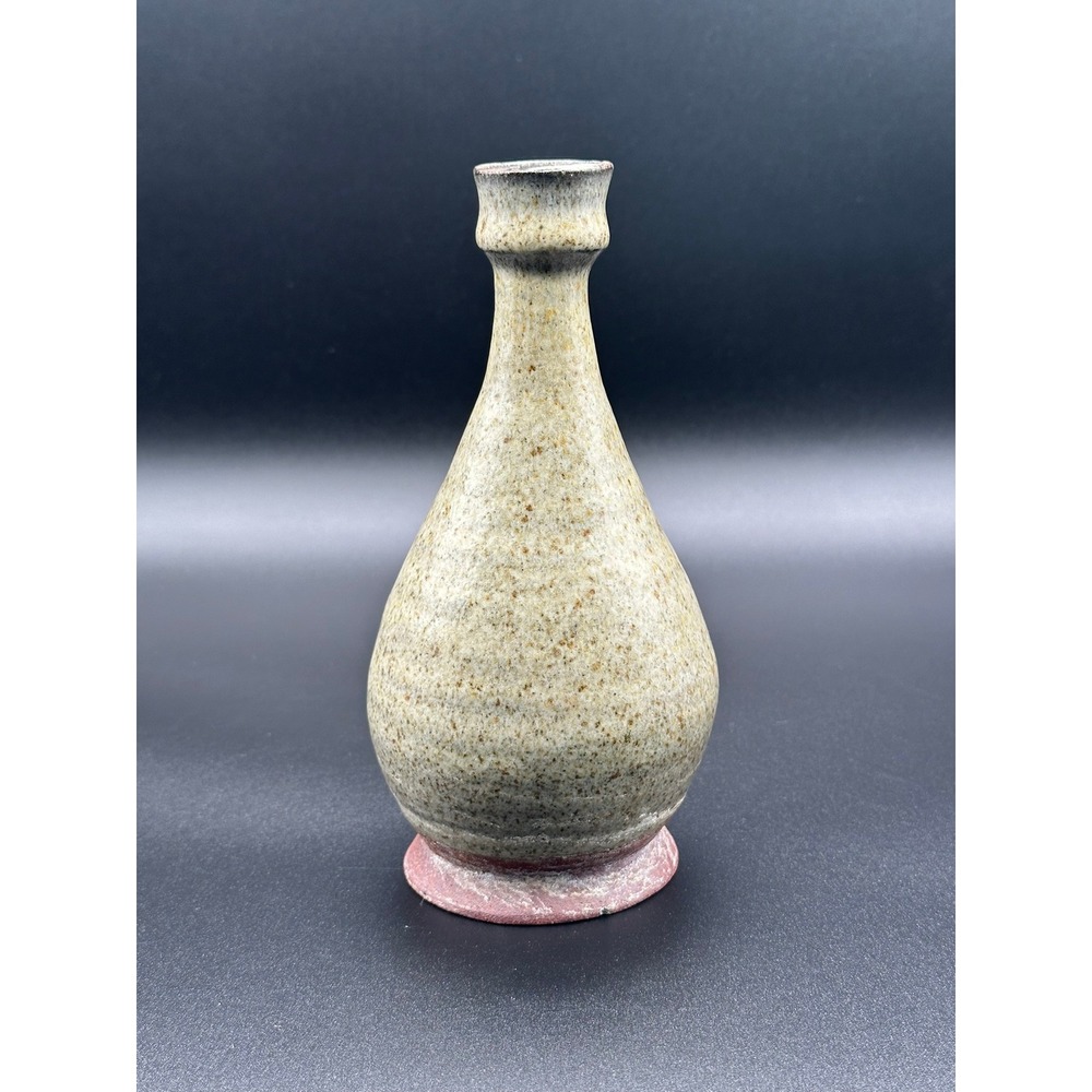 Vintage 1968 Artist Signed Studio Pottery Taper Candle Holder 7"